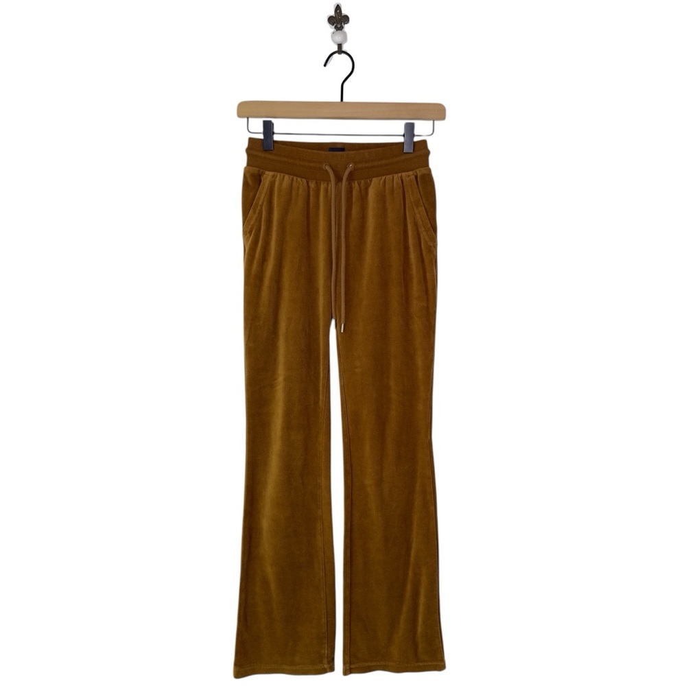 GAP Mid Rise Velour Flare‎ Sweatpants Pants XXS Brown Wide Leg Lounge Y2K